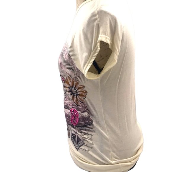 Ambitionfly Cream 3D T-Shirt Size M/L - Picture 2 of 4